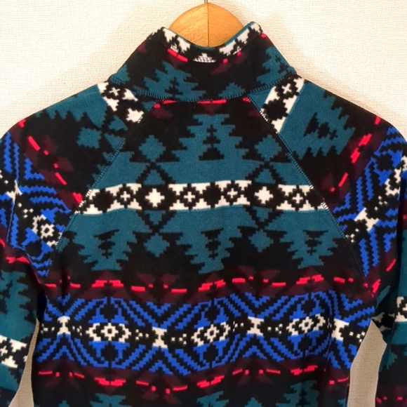 Eddie Bauer Women's Aztec 1/4 Zip Micro Fleece Lightweight Pullover Size Medium - Picture 6 of 10